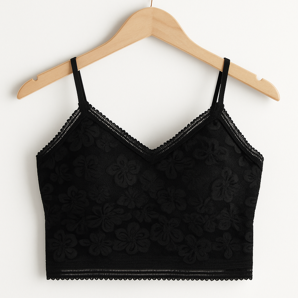 Long Lace Padded Bra