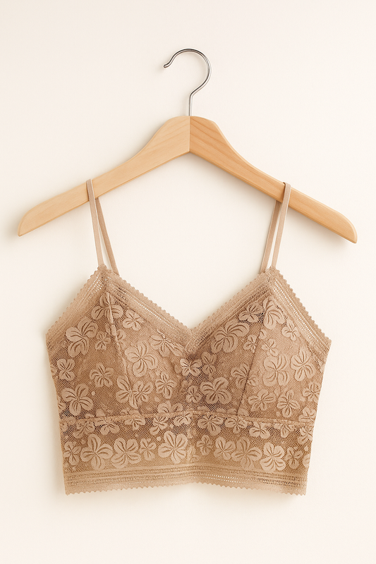 Long Lace Padded BraLong Lace Padded Bra